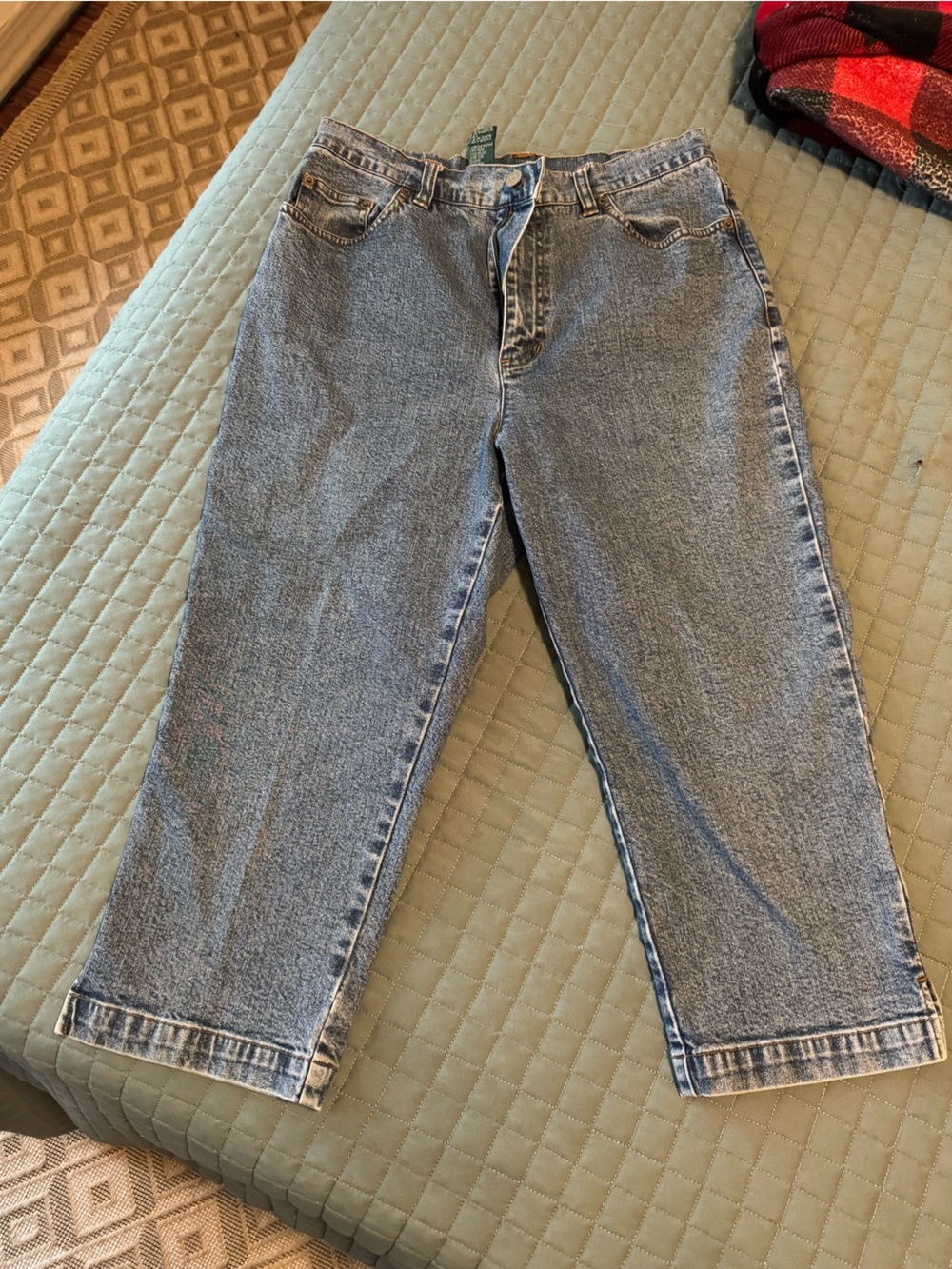 Ralph Lauren womens Light Blue Denim capri